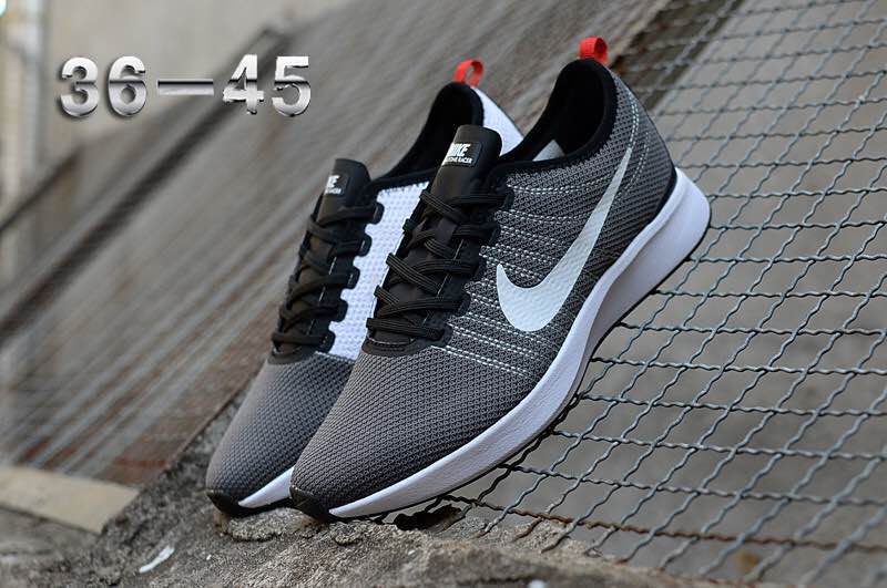 Nike Dualtone Racer Grey Black White Running Shoes